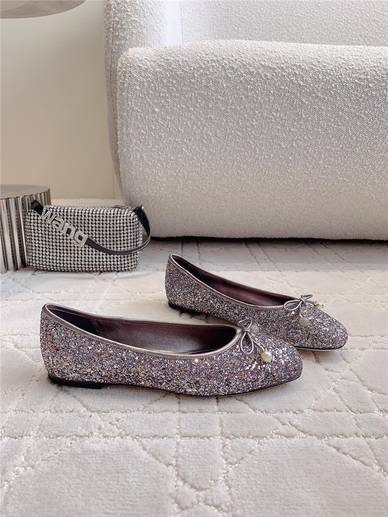 J1m*y Ch00 elme flats in multicolor glitter