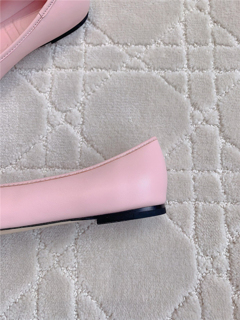 J1m*y Ch00 elme flats in rose nappa leather