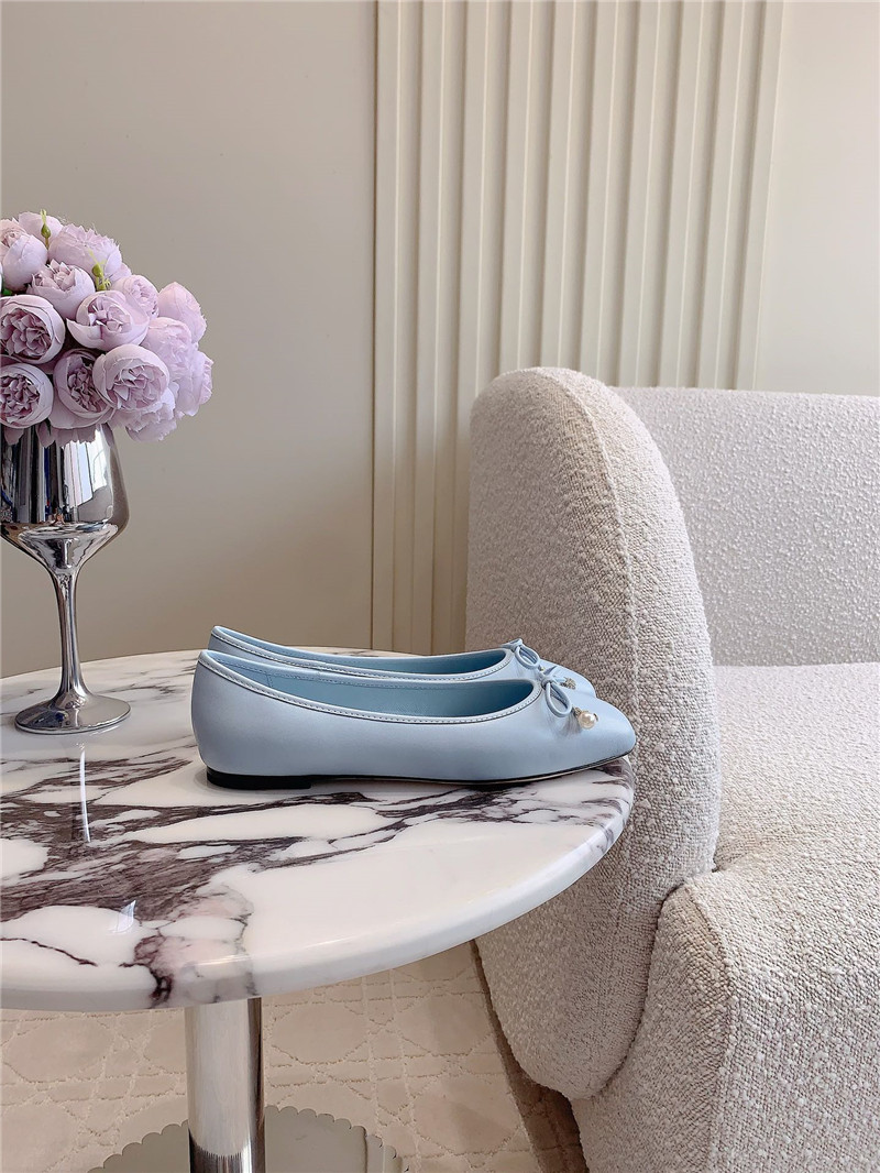 J1m*y Ch00 elme flats in blue nappa leather