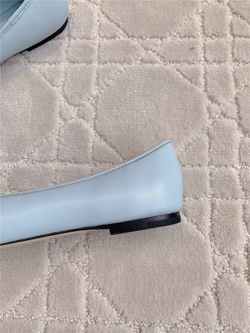 J1m*y Ch00 elme flats in blue nappa leather