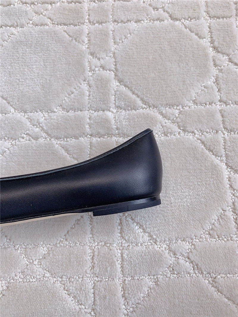 J1m*y Ch00 elme flats in black nappa leather