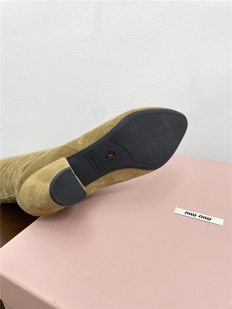 Miu Miu Suede Knee-High Boots