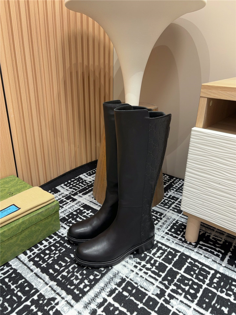 Gvc*1 black leather riding boots