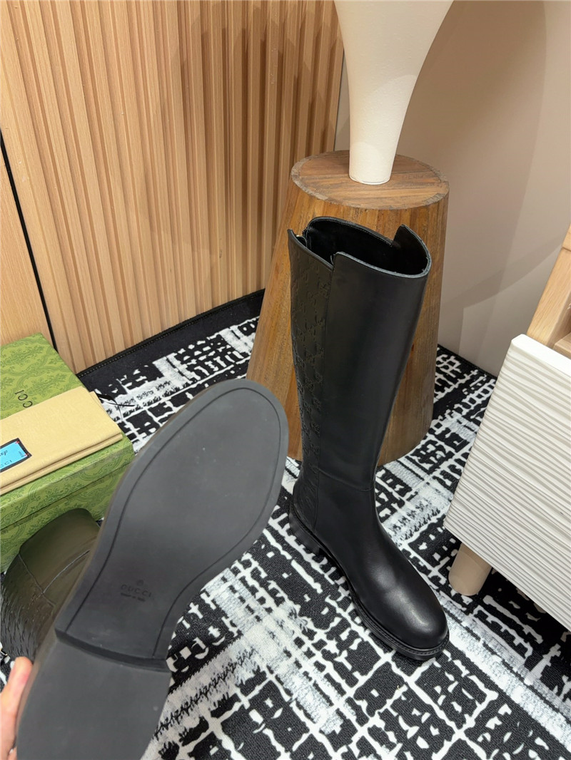 Gvc*1 black leather riding boots