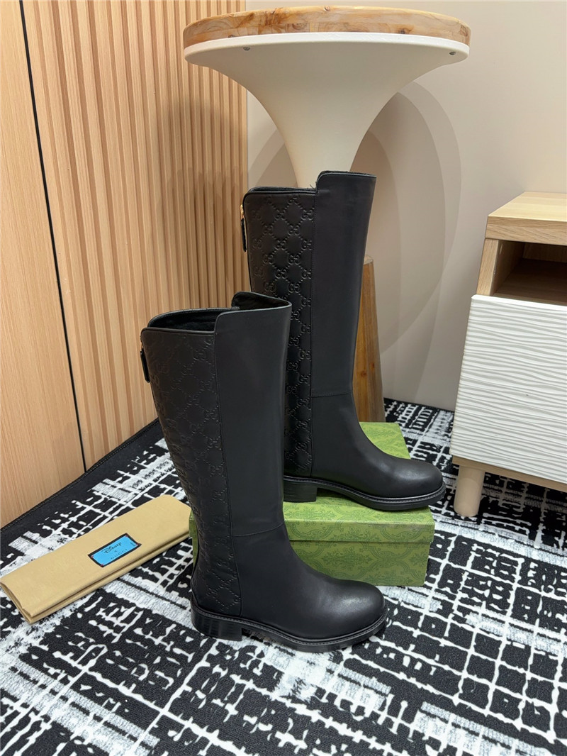 Gvc*1 black leather riding boots