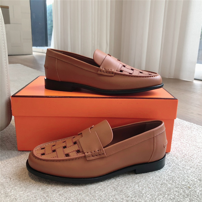 H**me5 h cut-out kennedy loafer in natural calfskin