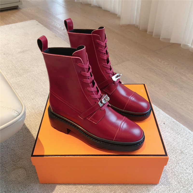 H**me5 burgundy funk ankle boot for women