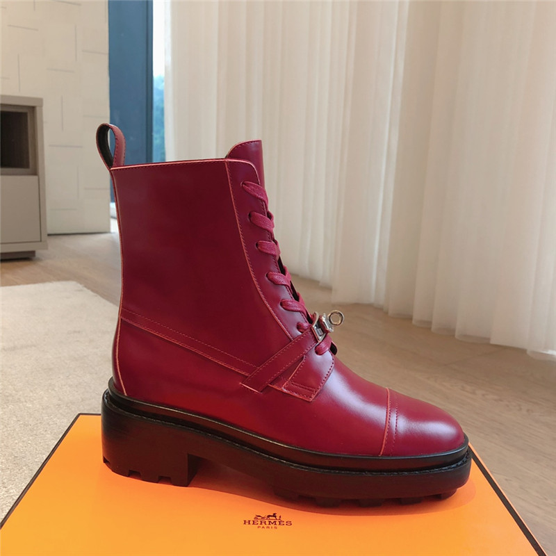 H**me5 burgundy funk ankle boot for women
