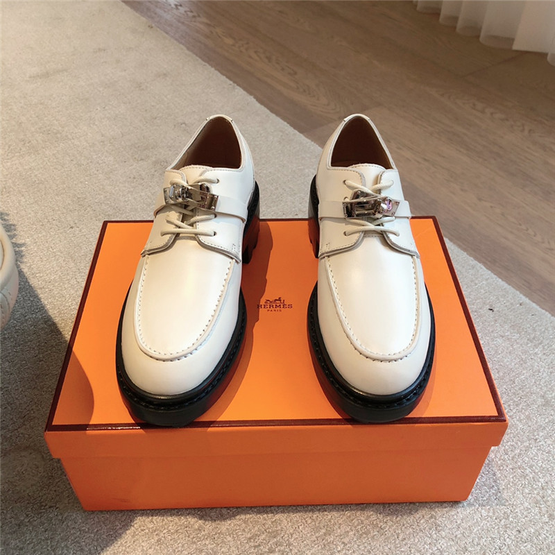 H**me5 first derby shoe in natural calfskin