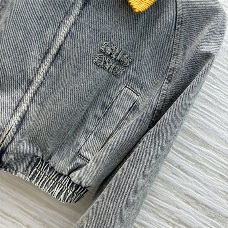 M1um1u denim short jacket
