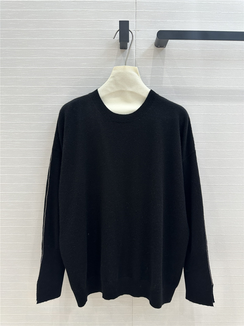 BC Crewneck Black Cashmere Sweater