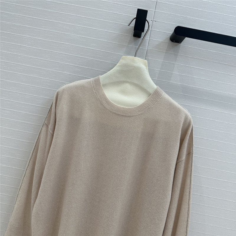 BC Crewneck Beige Cashmere Sweater