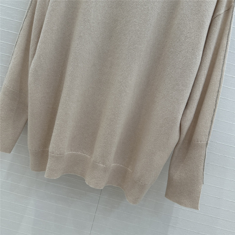 BC Crewneck Beige Cashmere Sweater
