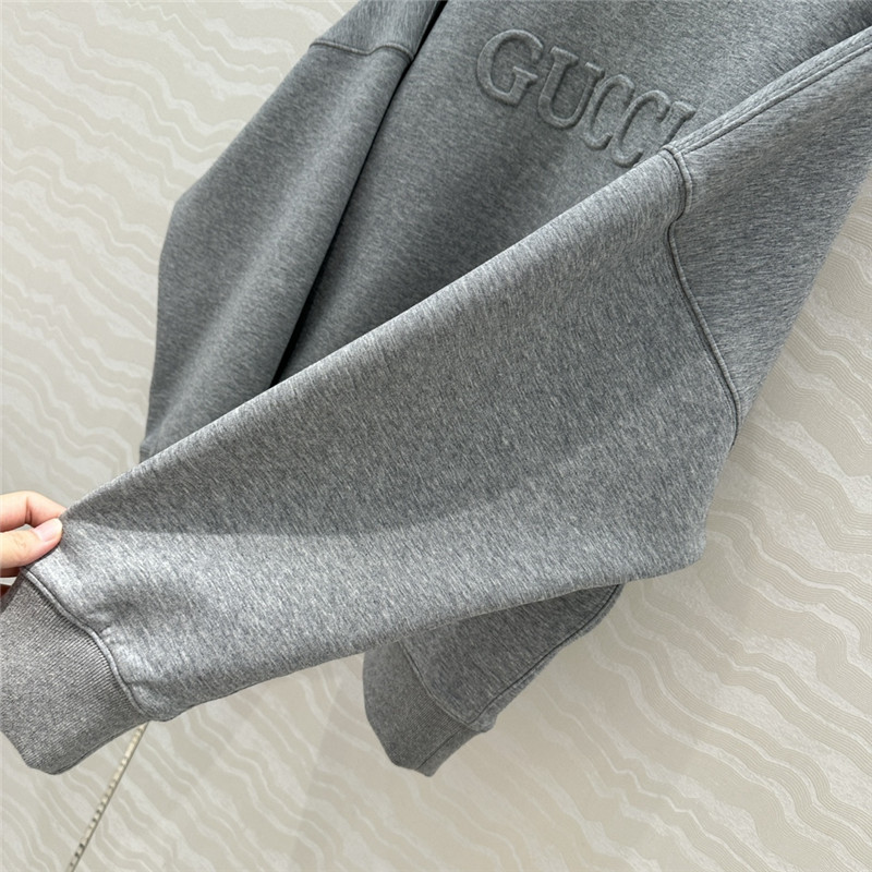 Gvc*1 logo-embossed gray sweatshirt