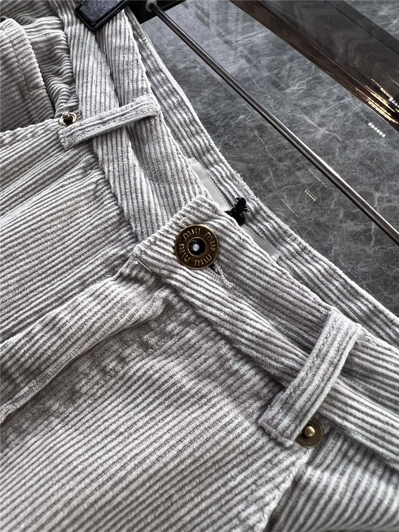 M1um1u corduroy casual trousers