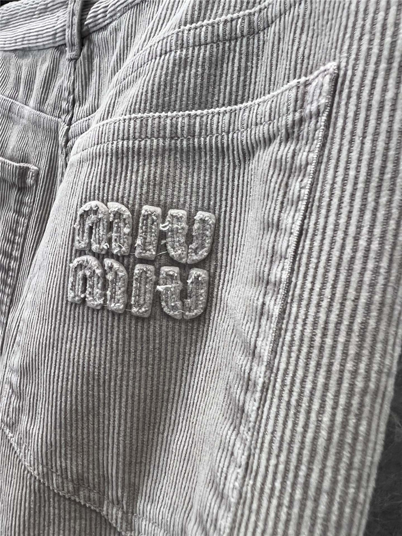 M1um1u corduroy casual trousers