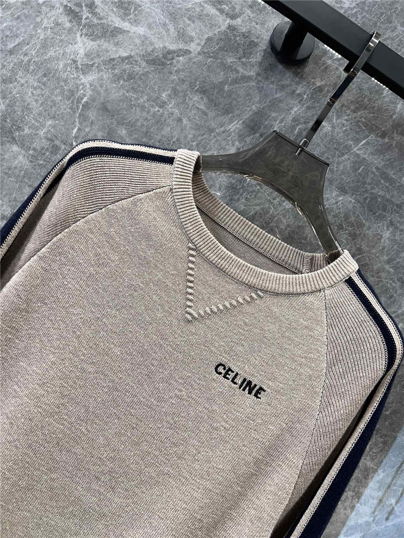 Ce1i*e contrast raglan knit sweater beige/black