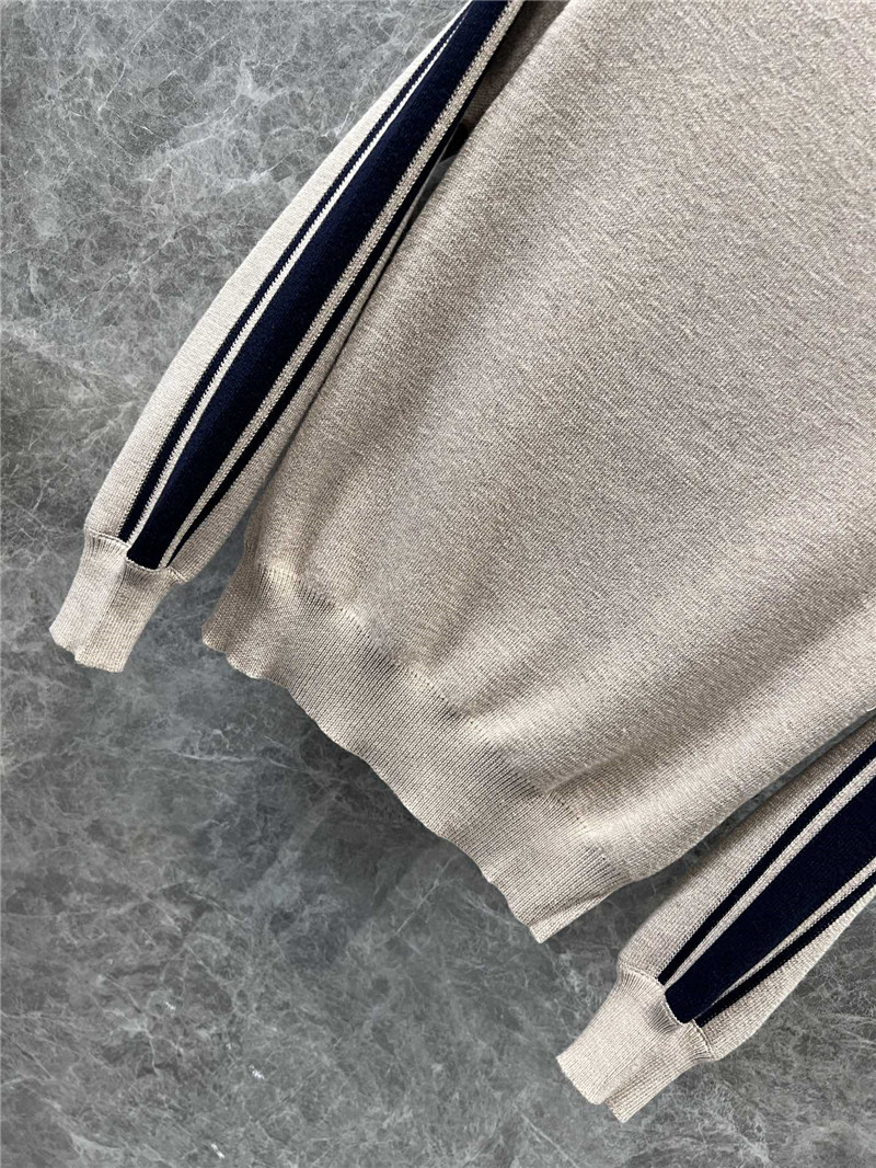 Ce1i*e contrast raglan knit sweater beige/black