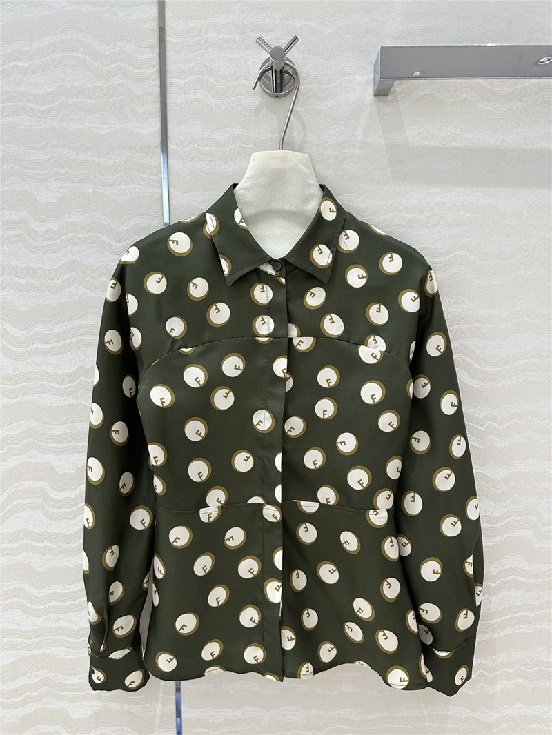 F**di polka dot print silk shirt