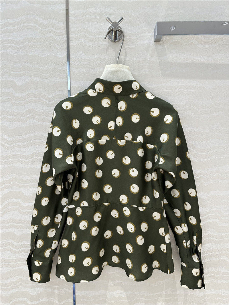 F**di polka dot print silk shirt