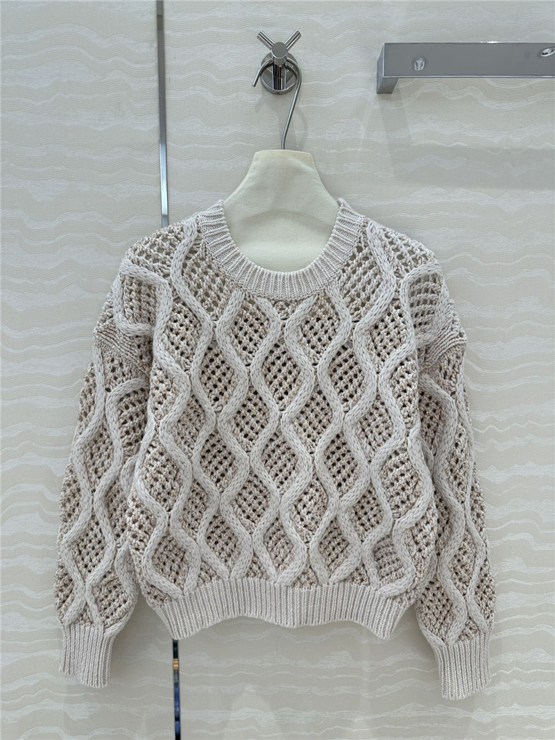 BC Cashmere Dazzling Net & Cable Sweater