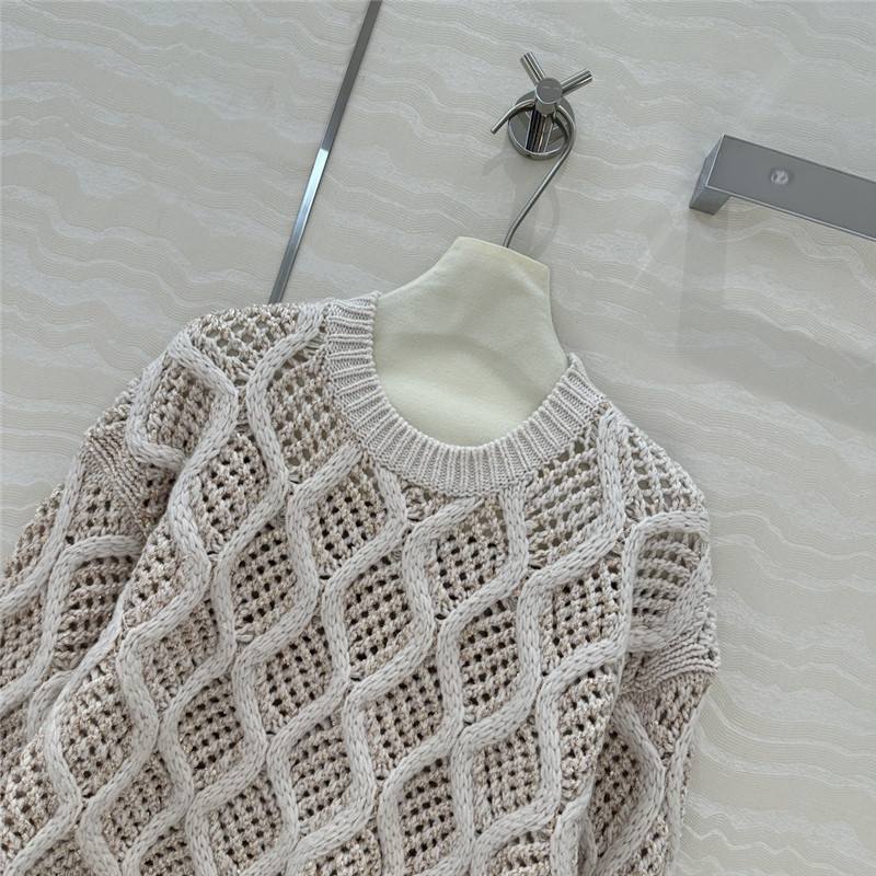 BC Cashmere Dazzling Net & Cable Sweater