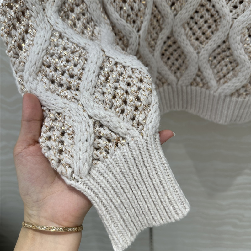 BC Cashmere Dazzling Net & Cable Sweater