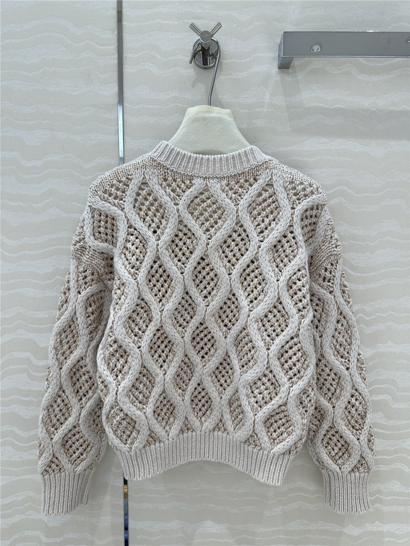 BC Cashmere Dazzling Net & Cable Sweater