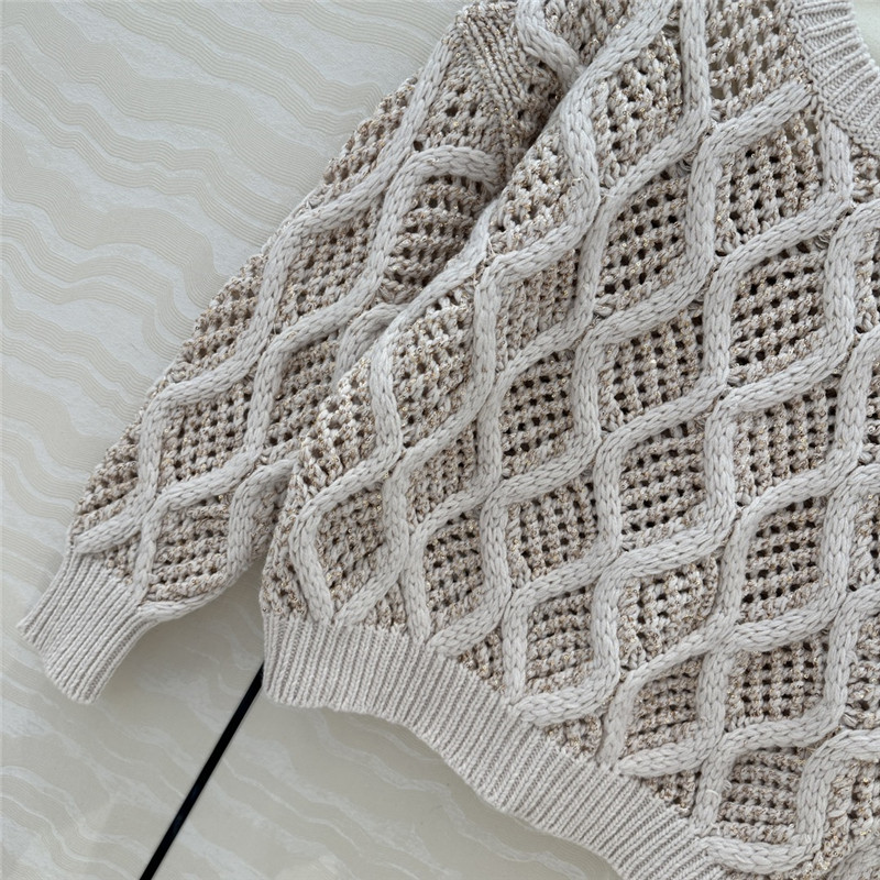 BC Cashmere Dazzling Net & Cable Sweater