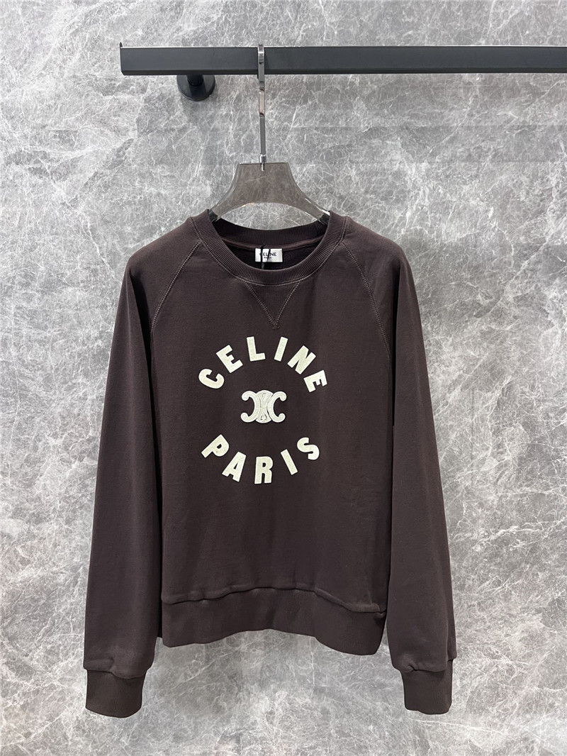 Ce1i*e triomphe fleece sweatshirt brown