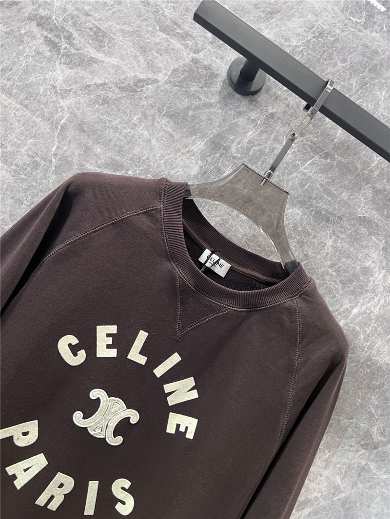 Ce1i*e triomphe fleece sweatshirt brown
