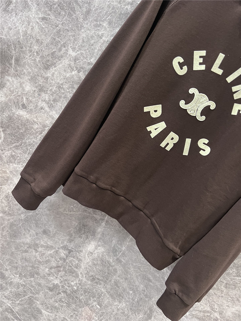 Ce1i*e triomphe fleece sweatshirt brown