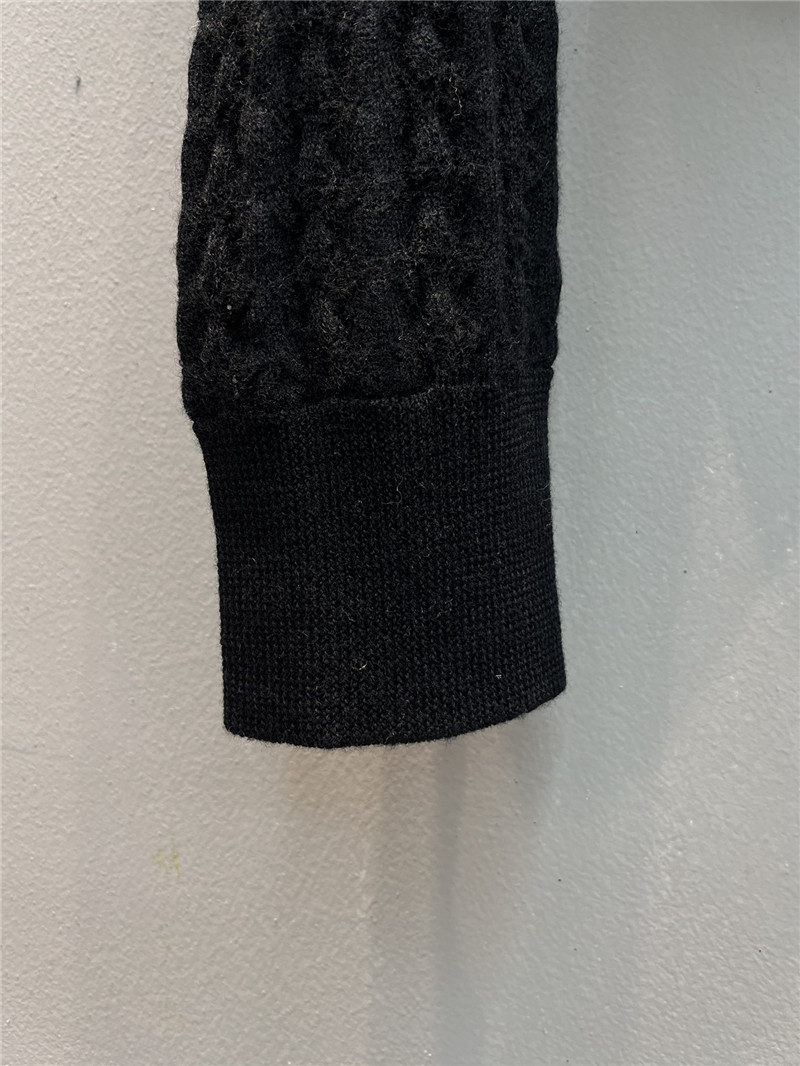 Ch**el cable-knit crop cardigan black