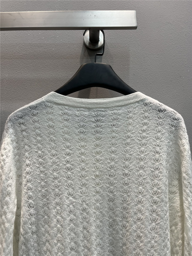Ch**el cable-knit crop cardigan white