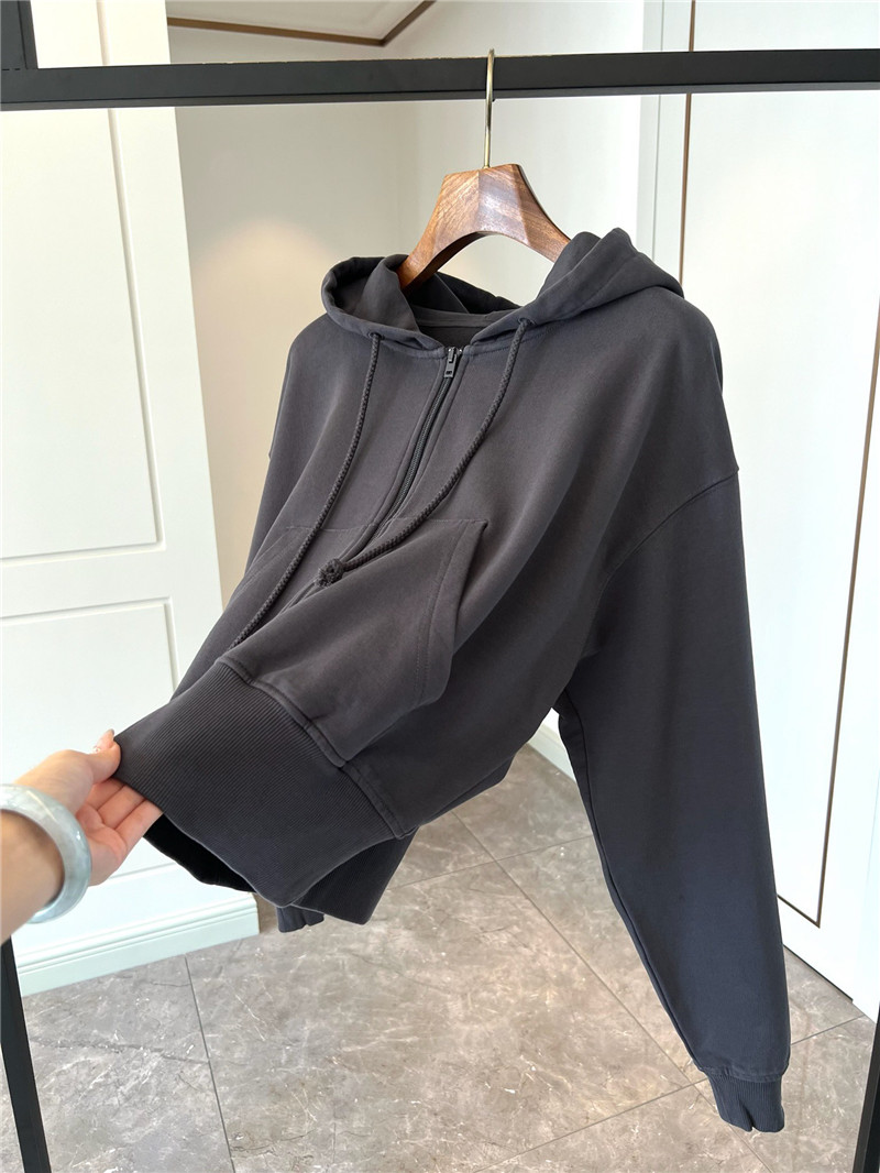 acne studios hooded zip-up sweatshirt