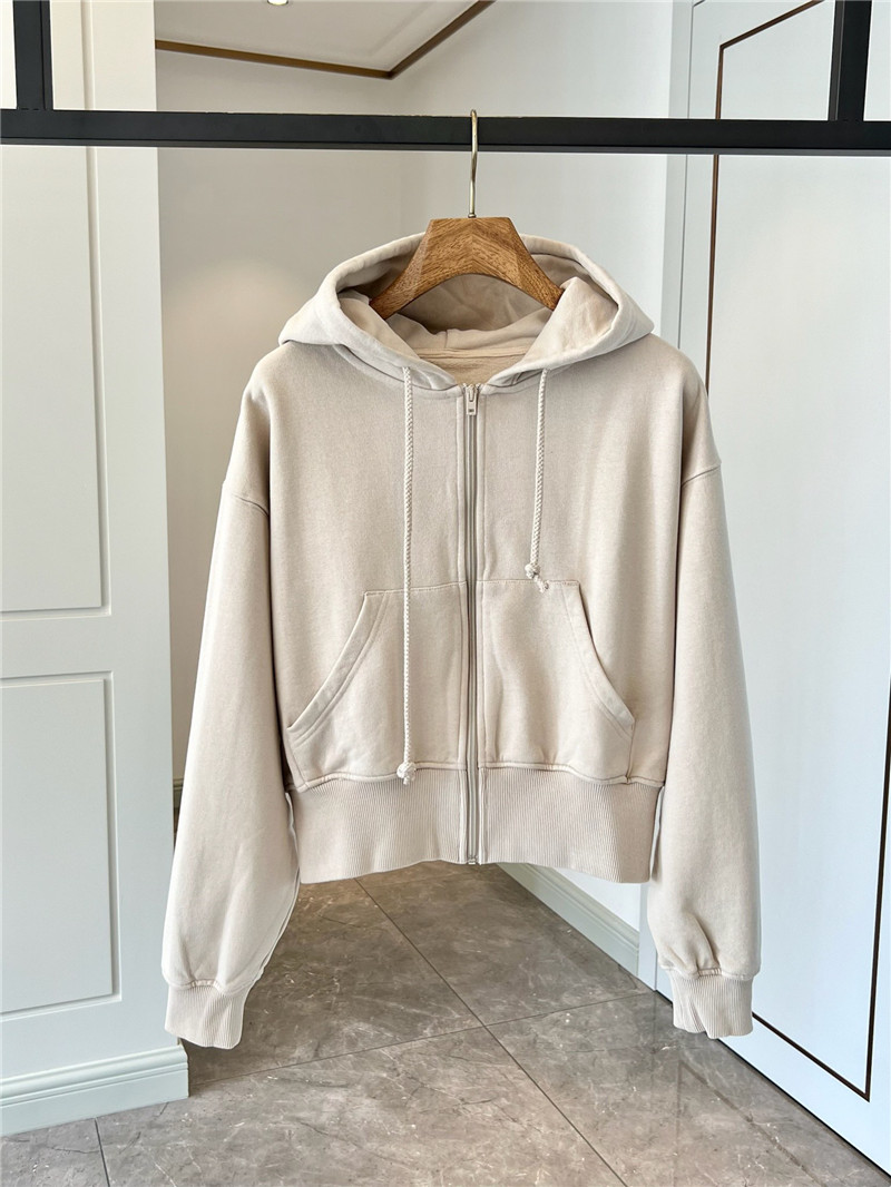 acne studios hooded zip-up sweatshirt