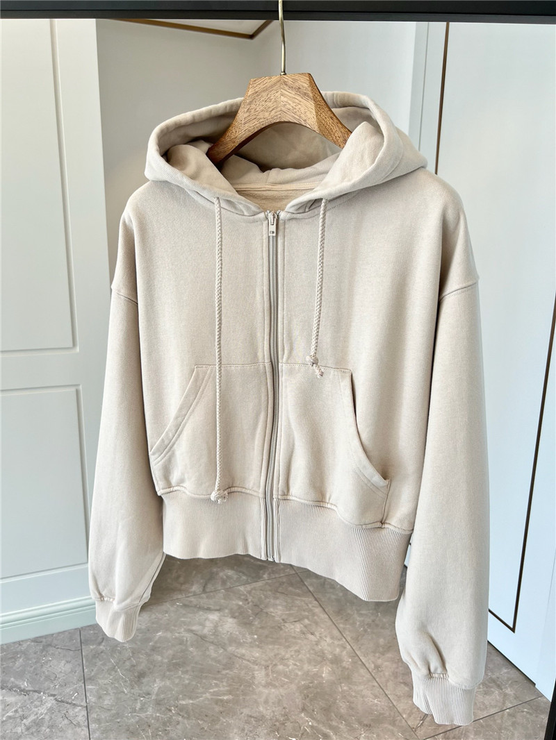 acne studios hooded zip-up sweatshirt