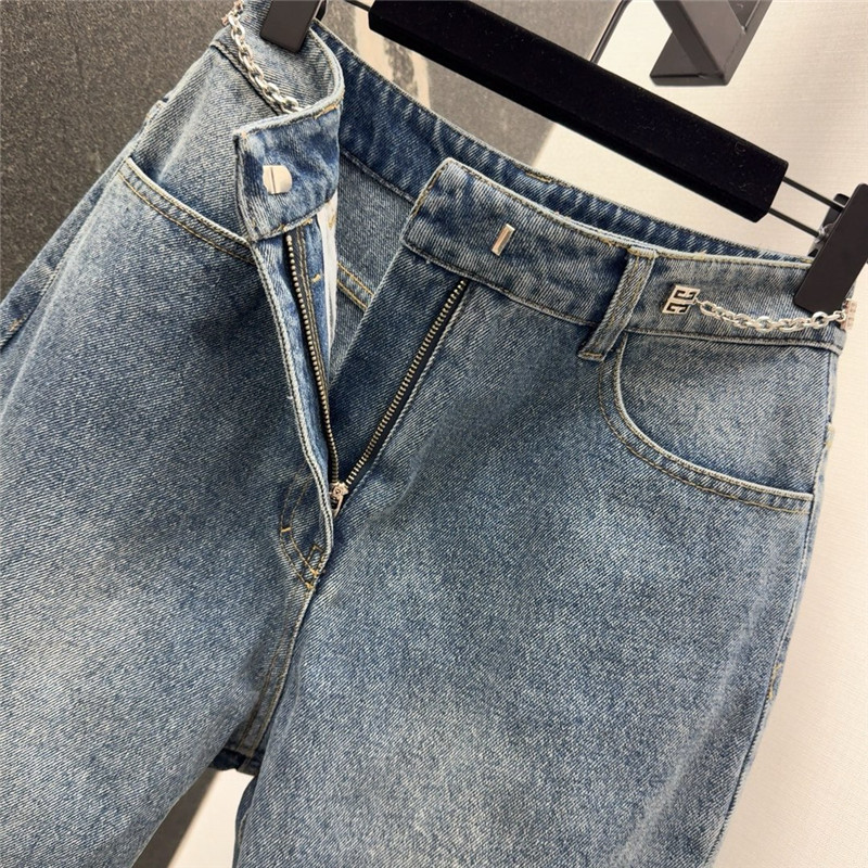 Givenchy metal chain denim bootcut trousers