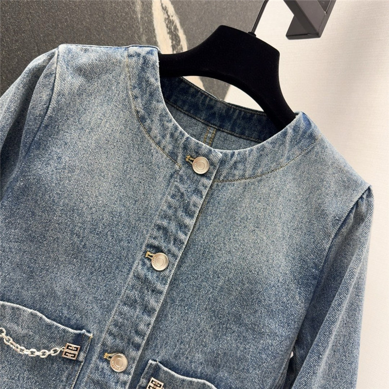 Givenchy denim crew neck jacket