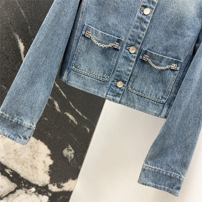 Givenchy denim crew neck jacket