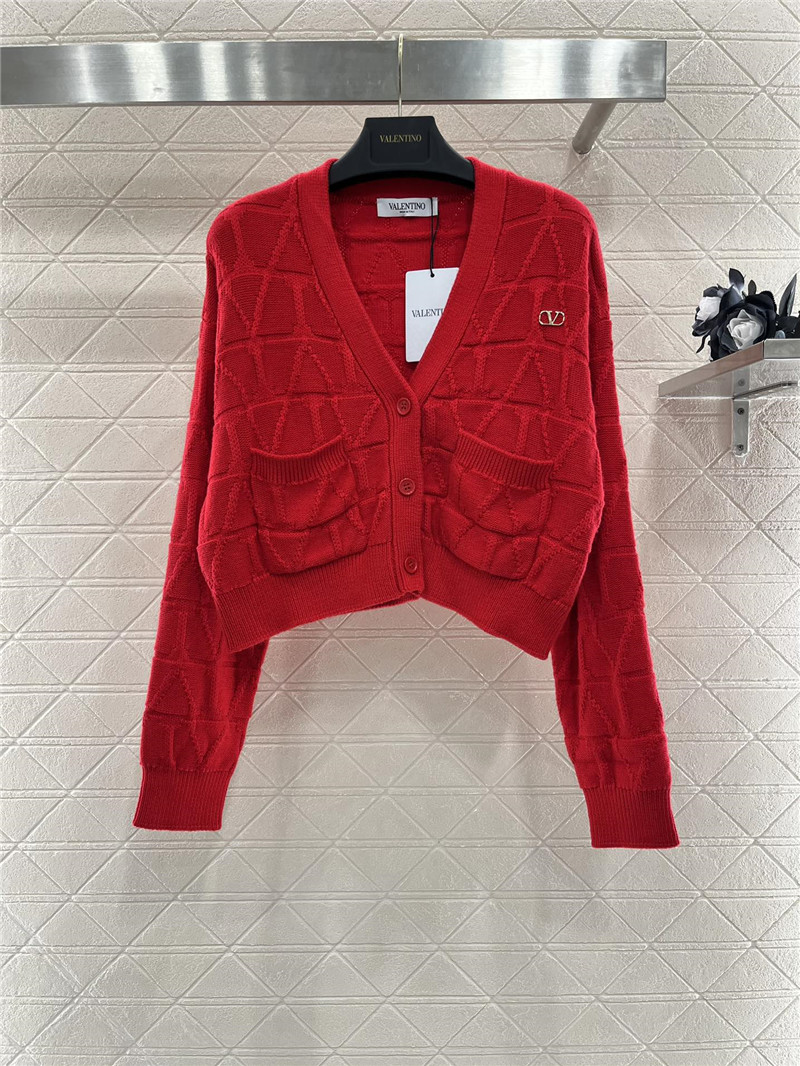 Va1e*ntin0 toile iconographe cardigan red