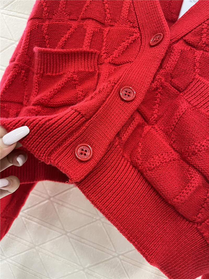 Va1e*ntin0 toile iconographe cardigan red