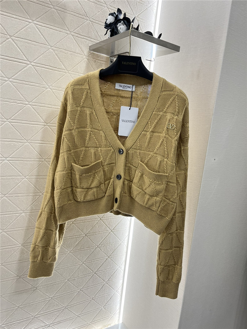 Va1e*ntin0 toile iconographe cardigan in beige