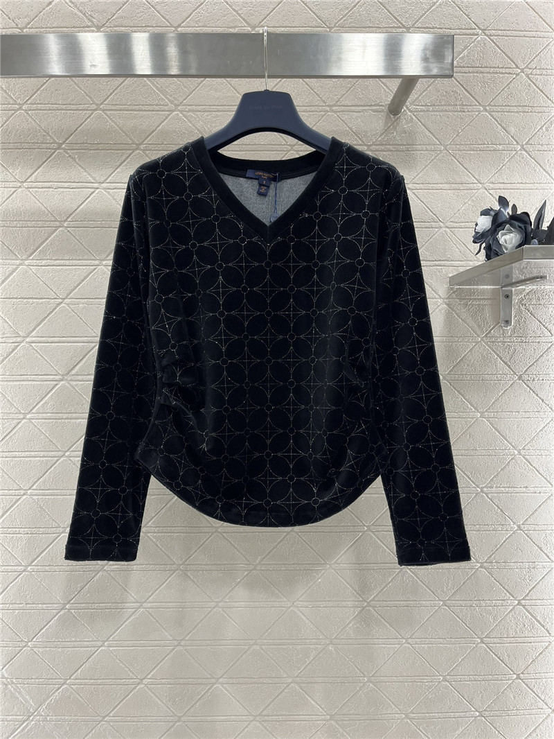 l0vis Vvtt0n lv velvet bottoming shirt