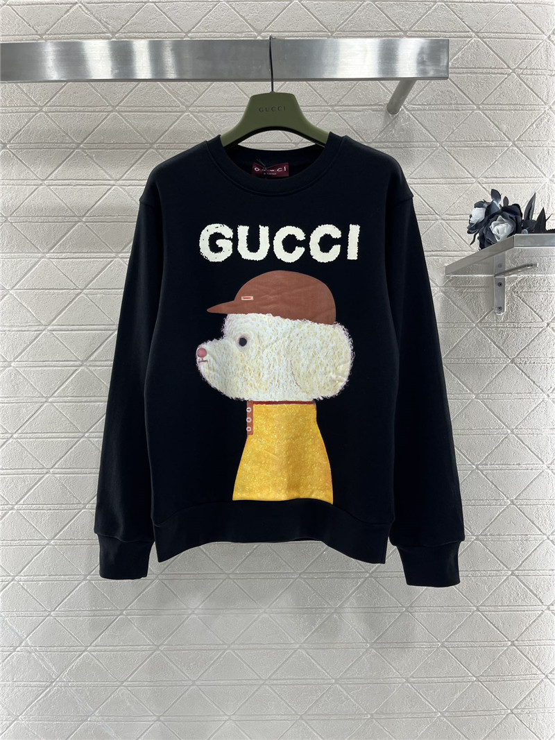 Gvc*1 logo dog crewneck sweatshirt black