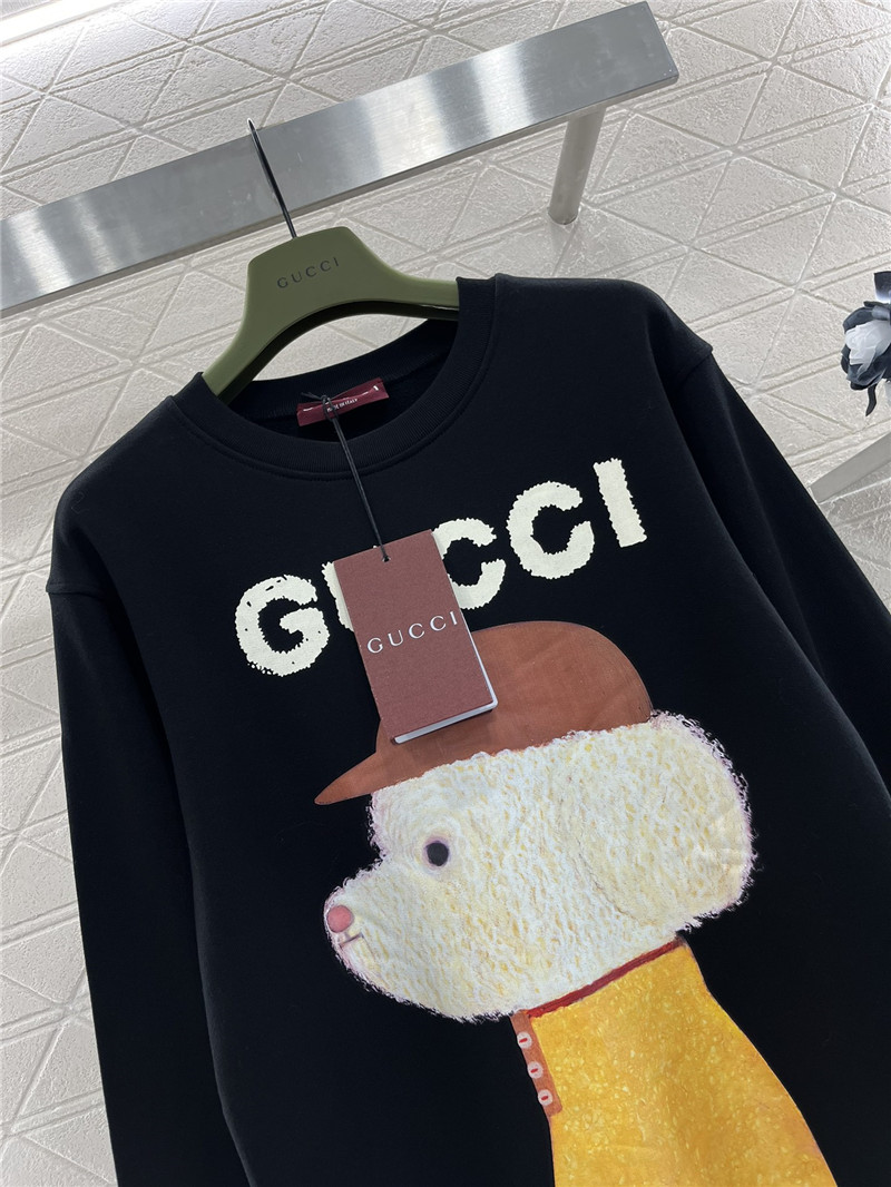 Gvc*1 logo dog crewneck sweatshirt black