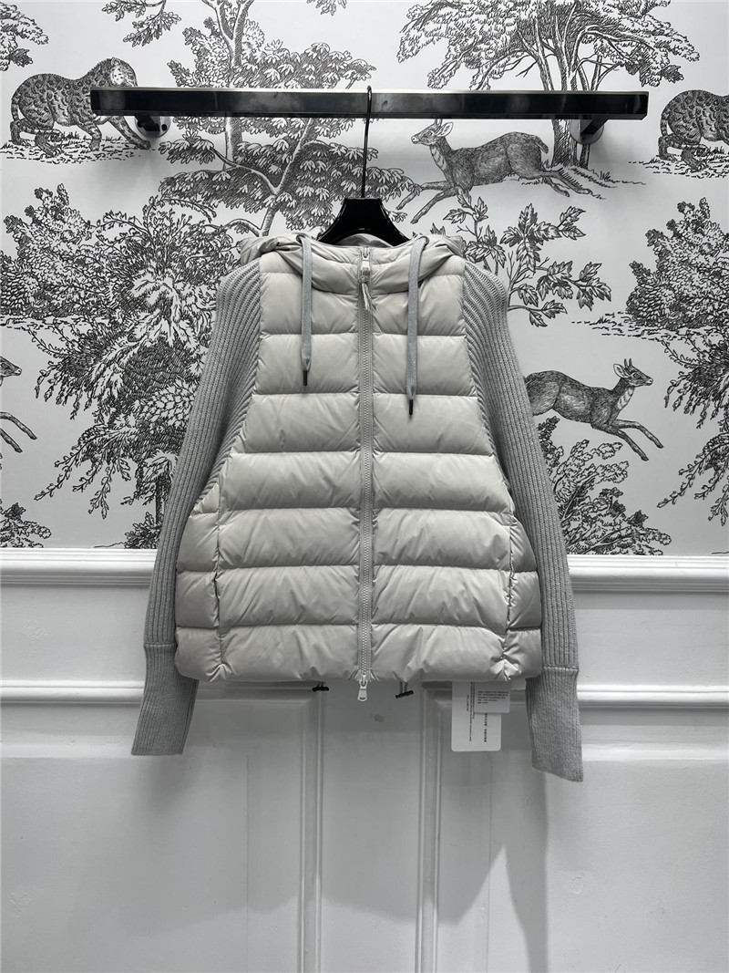 BC long-sleeved knitted down jacket