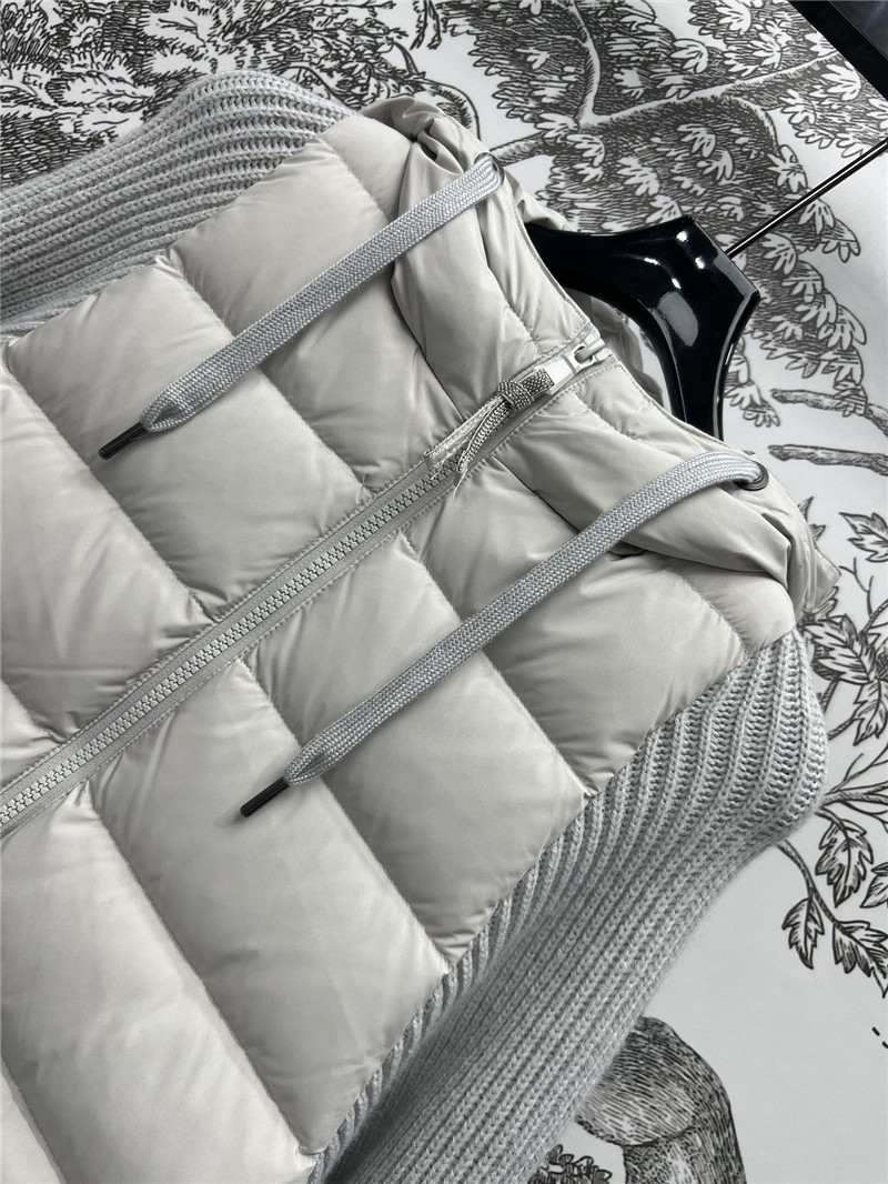 BC long-sleeved knitted down jacket