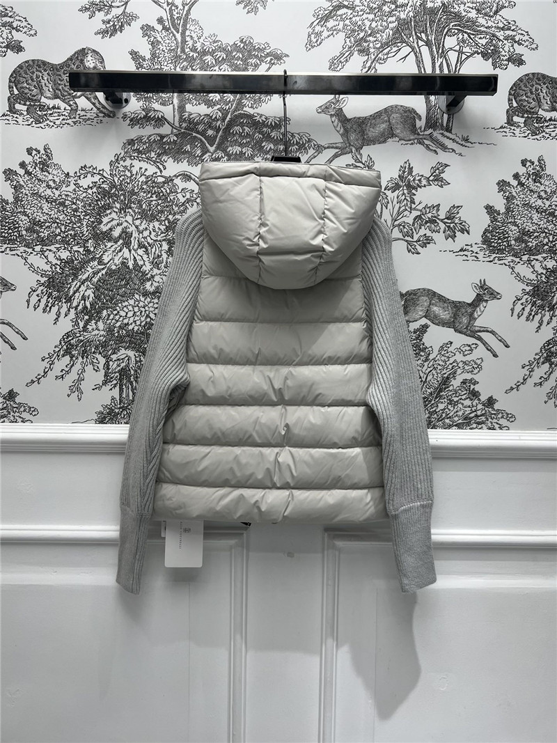 BC long-sleeved knitted down jacket