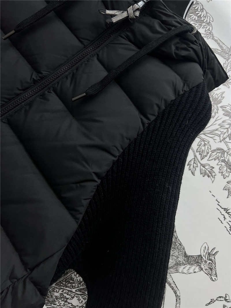 BC long-sleeved knitted down jacket